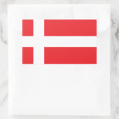 DENEMARKEN FLAG DANNEBROG RECHTHOEKIGE STICKER (Tas)
