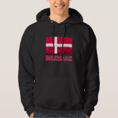 Denemarken Flag Dannebrog Retro Danish Pride Danes Hoodie (Voorkant)
