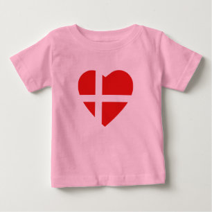 Denemarken Flag Hart T-shirt