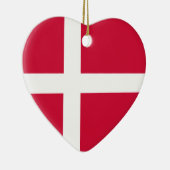 Denemarken Flag Heart Ornament (Rechts)