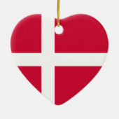 Denemarken Flag Heart Ornament (Achterkant)