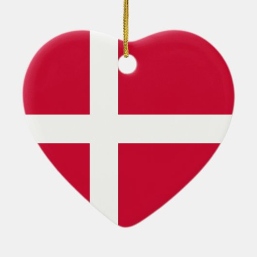 Denemarken Flag Heart Ornament (Achterkant)