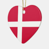 Denemarken Flag Heart Ornament (Links)