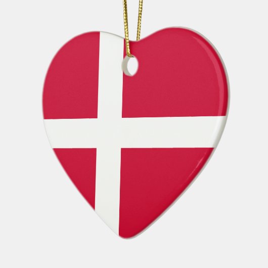 Denemarken Flag Heart Ornament (Links)
