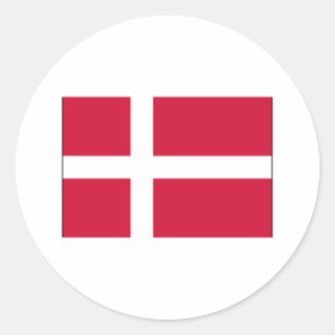 Denemarken FLAG International Ronde Sticker