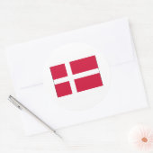 Denemarken FLAG International Ronde Sticker (Envelop)