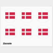 Denemarken FLAG International Ronde Sticker (Vel)