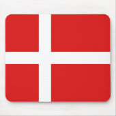 Denemarken Flag Mousepad Muismat (Voorkant)