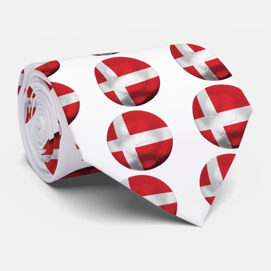 Denemarken Football Stropdas (Opgerold)
