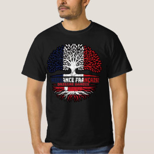 Denemarken Frankrijk - Vlaggen bomen T-shirt