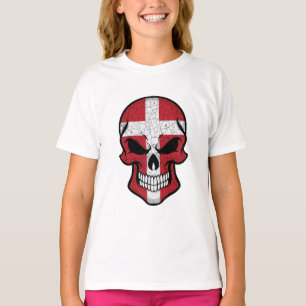 Denemarken glimlach schedelvlag t-shirt