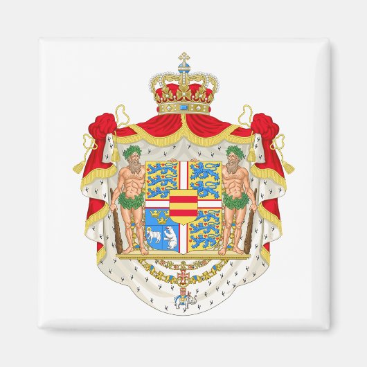 Denemarken Groter Wapen van Denemarken Magneet (Voorkant)
