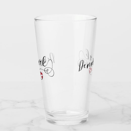 Denemarken Hart, Deense vlag Glas (Links)