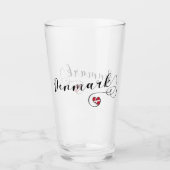 Denemarken Hart, Deense vlag Glas (Voorkant)