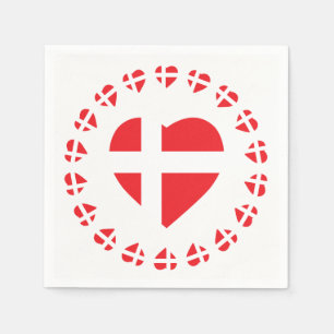 DENEMARKEN HARTVORMIGE VLAG SERVET