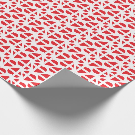 DENEMARKEN HEART SHAPE FLAG CADEAUPAPIER (Hoek)