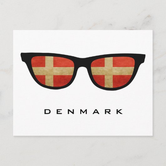 Denemarken heeft aangepaste tekst en kleuren brief briefkaart (Voorkant)