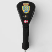 Denemarken, het Deense vlaggenmonogrammed Golf Clu Golfheadcover (Voorkant)