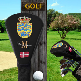 Denemarken, het Deense vlaggenmonogrammed Golf Clu Golfheadcover