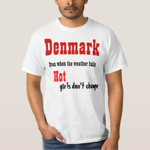 Denemarken hete meisje t-shirts