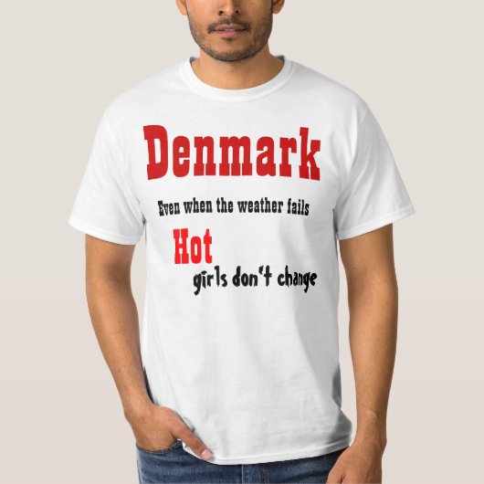 Denemarken hete meisje t-shirts (Voorkant)