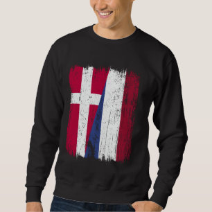 Denemarken Holland halve vlag Deens Nederlands erf Trui