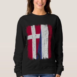 Denemarken Holland halve vlag Deens Nederlands erf Trui