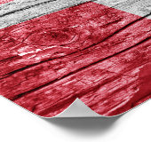 Denemarken houten vlag poster (Hoek)