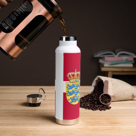 Denemarken Insulatopische fles, Deense vlag Waterfles