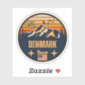 Denemarken, Iowa, Verenigde Staten Sticker (Vel)