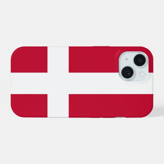 Denemarken iPhone 15 Case (Achterkant horizontaal)