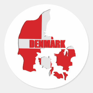 Denemarken kaartflesopener ronde sticker