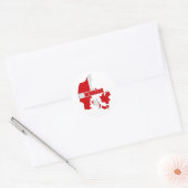 Denemarken kaartflesopener ronde sticker (Envelop)