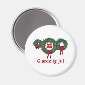 Denemarken Kerstmis 2 Magneet (Voorkant / Achterkant)