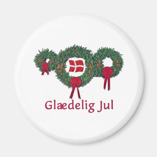 Denemarken Kerstmis 2 Magneet (Voorkant)