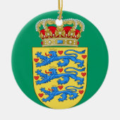 DENEMARKEN*- kerstversiering/Danmark Juleuro Keramisch Ornament (Voorkant)