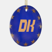 Denemarken kerstversiering Europese Unie Keramisch Ornament (Rechts)