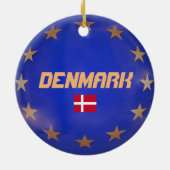 Denemarken kerstversiering Europese Unie Keramisch Ornament (Achterkant)