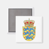 Denemarken Klein Wapen Magneet (Voorkant / Achterkant)