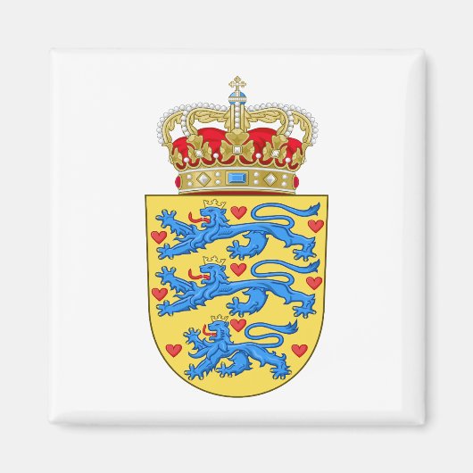 Denemarken Klein Wapen Magneet (Voorkant)