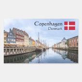 Denemarken Kopenhagen Rechthoekige Sticker (Voorkant)
