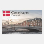 Denemarken Kopenhagen Rechthoekige Sticker (Voorkant)