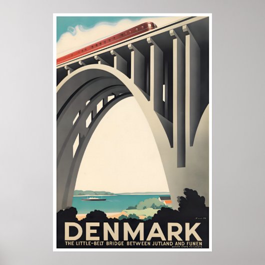 Denemarken Kunst Jutland Print Funen Reisposter (Voorkant)