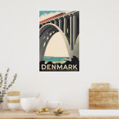 Denemarken Kunst Jutland Print Funen Reisposter (Keuken)