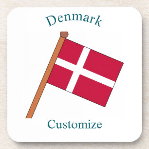 Denemarken Land Vlag Thunder_Cove Bier Onderzetter