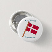 Denemarken Land Vlag Thunder_Cove Ronde Button 3,2 Cm (Voorkant /achterkant)
