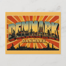 Denemarken Landelijk Kasteel Windmolen Briefkaart