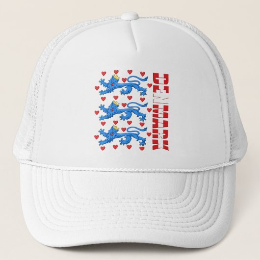 Denemarken leeuwen logo Danmark koninklijk crest Trucker Pet (Voorkant)