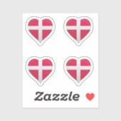 Denemarken liefde vlag trots hart sticker (Vel)