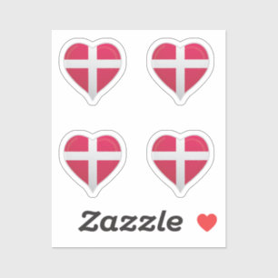 Denemarken liefde vlag trots hart sticker